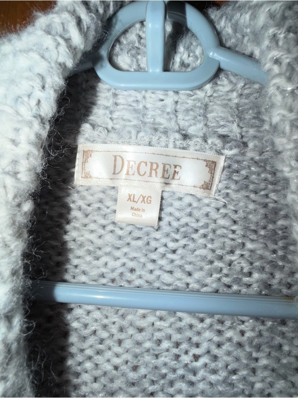 Decree Gray Ruffle Open-Front Cardigan - Picture 2 of 3